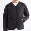 Taion Military Zip V Neck Down Jacket Black
