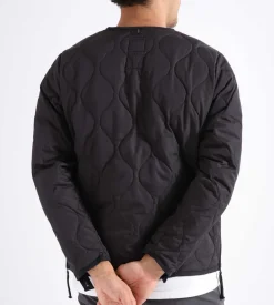 Taion Military Zip V Neck Down Jacket Black
