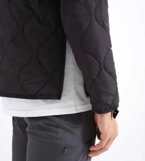 Taion Military Zip V Neck Down Jacket Black
