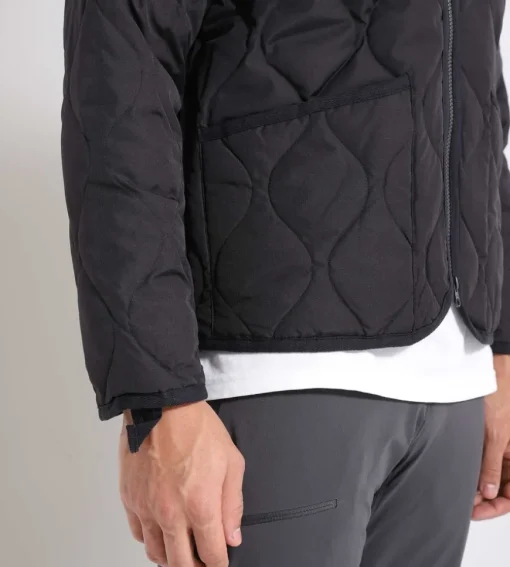 Taion Military Zip V Neck Down Jacket Black