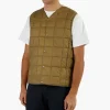 Taion V Neck Button Down Vest Beige