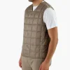Taion V Neck Button Down Vest Khaki