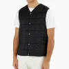 Taion V Neck Button Down Vest Black