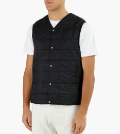 Taion V Neck Button Down Vest Black