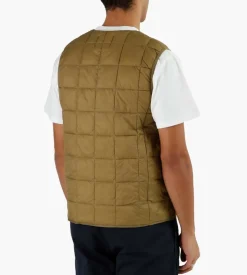 Taion V Neck Button Down Vest Beige