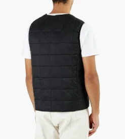 Taion V Neck Button Down Vest Black