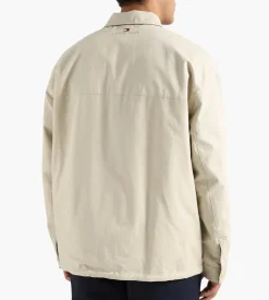 Tommy Jeans Cu Rev Clean Cotton Coach Jacket Classic Beige