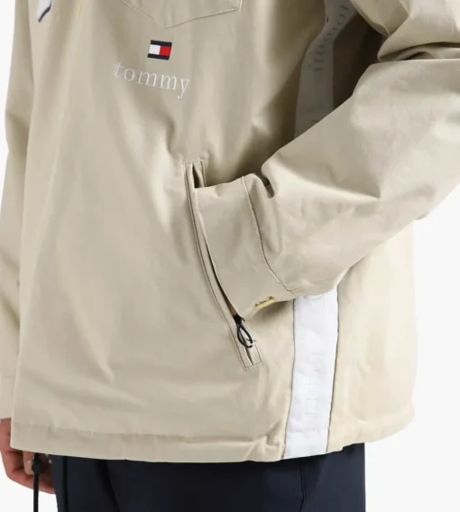 Tommy Jeans Cu Rev Clean Cotton Coach Jacket Classic Beige