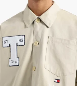 Tommy Jeans Cu Rev Clean Cotton Coach Jacket Classic Beige