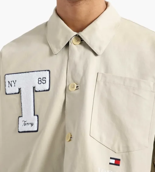 Tommy Jeans Cu Rev Clean Cotton Coach Jacket Classic Beige