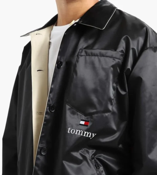 Tommy Jeans Cu Rev Clean Cotton Coach Jacket Classic Beige