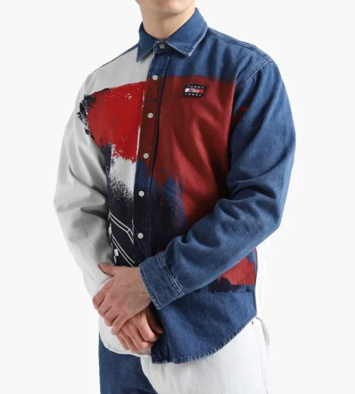 Tommy Jeans X Aries Flag Shirt Desert Sky