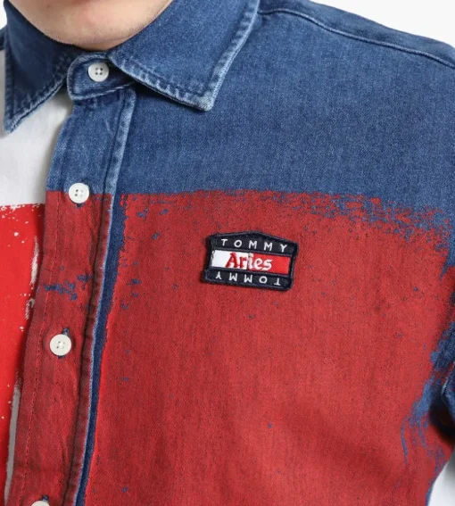 Tommy Jeans X Aries Flag Shirt Desert Sky