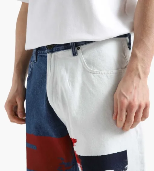 Tommy Jeans X Aries Flag Denim Pants Desert Sky