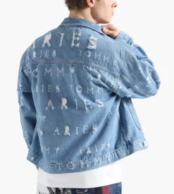 Tommy Jeans X Aries Laser Denim Jacket Washed Blue