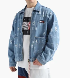 Tommy Jeans X Aries Laser Denim Jacket Washed Blue