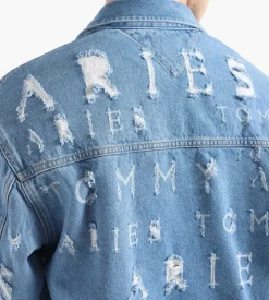 Tommy Jeans X Aries Laser Denim Jacket Washed Blue