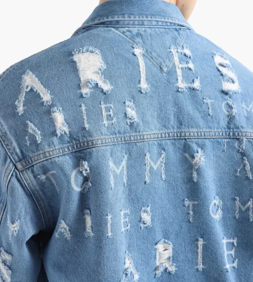 Tommy Jeans X Aries Laser Denim Jacket Washed Blue