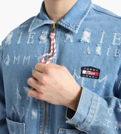 Tommy Jeans X Aries Laser Denim Jacket Washed Blue