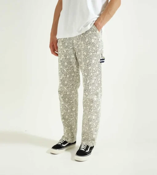 Tommy Jeans X Keith Haring Dancing Man Denim Pants Aop White