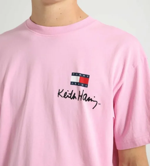 Tommy Jeans X Keith Haring T-Shirt Lilac Chiffon Heart