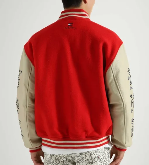 Tommy Jeans X Keith Haring Varsity Jacket Red Glare
