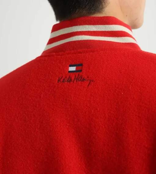 Tommy Jeans X Keith Haring Varsity Jacket Red Glare