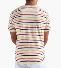 Wood Wood Ace Stripe T-Shirt Off-White Stripes