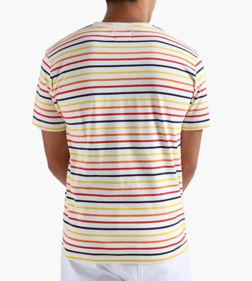 Wood Wood Ace Stripe T-Shirt Off-White Stripes