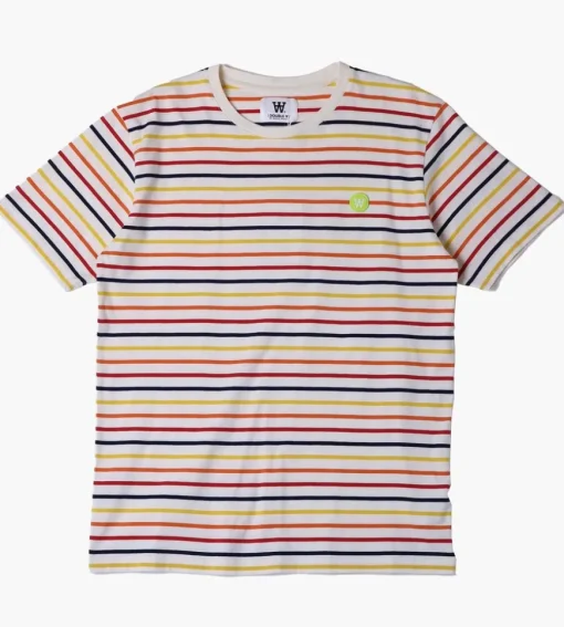 Wood Wood Ace Stripe T-Shirt Off-White Stripes