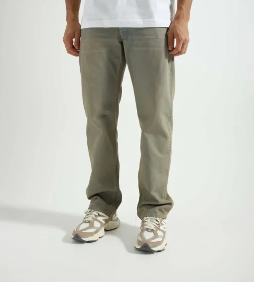 Wood Wood Al Rigid Denim Straight Fit Vintage Beige