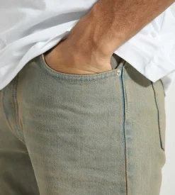 Wood Wood Al Rigid Denim Straight Fit Vintage Beige