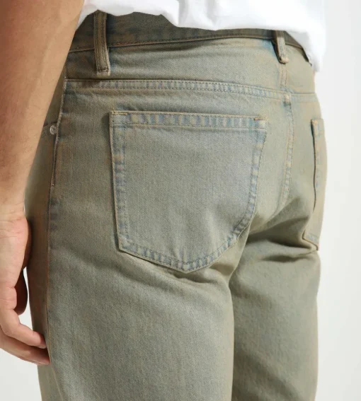 Wood Wood Al Rigid Denim Straight Fit Vintage Beige