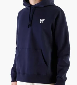 Wood Wood Ian Aa Hoodie Navy