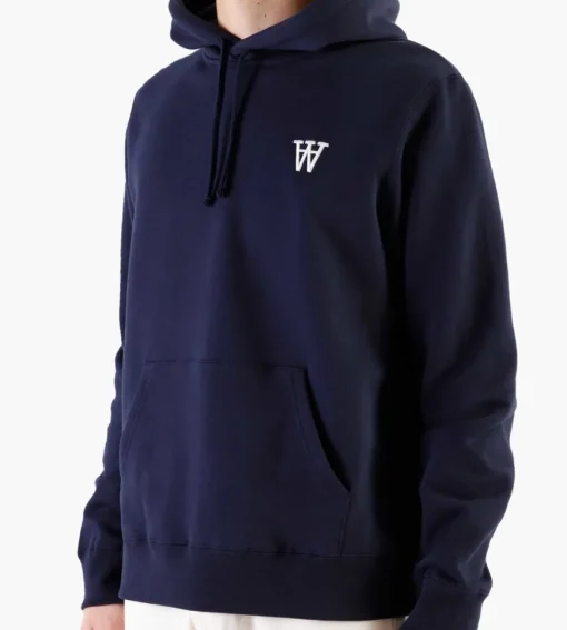 Wood Wood Ian Aa Hoodie Navy