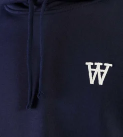 Wood Wood Ian Aa Hoodie Navy