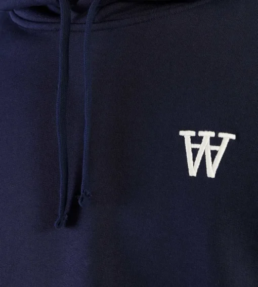 Wood Wood Ian Aa Hoodie Navy