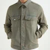 Wood Wood Ivan Denim Jacket Vintage Beige