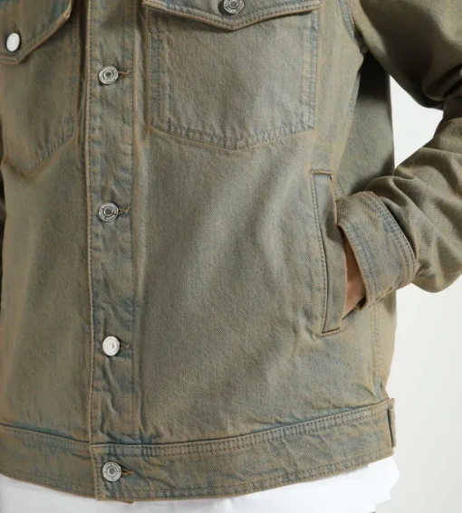 Wood Wood Ivan Denim Jacket Vintage Beige