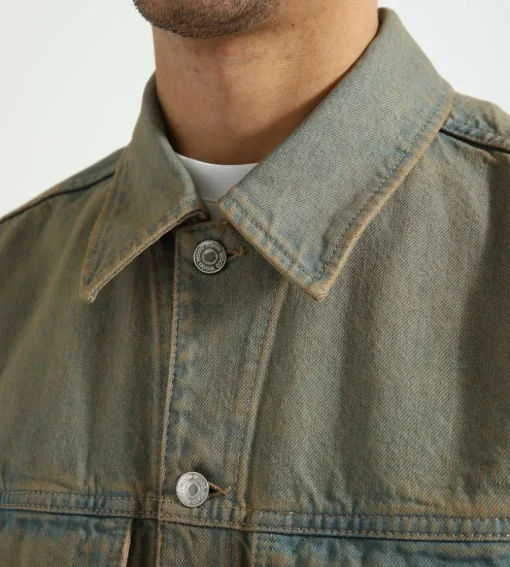 Wood Wood Ivan Denim Jacket Vintage Beige