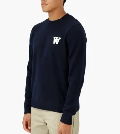 Wood Wood Kevin Lambswool Jumper Navy