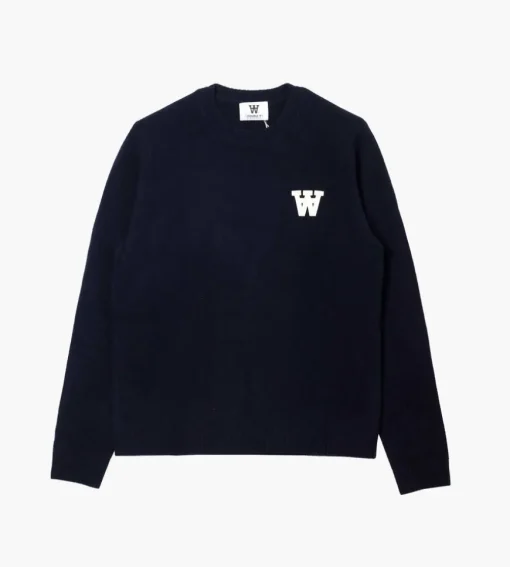 Wood Wood Kevin Lambswool Jumper Navy