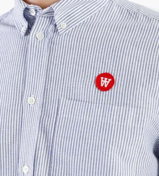 Wood Wood Tod Shirt Blue Stripes